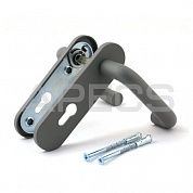 Картинка Ручки на планке для противопожарных замков (1900, 2000, 3000) Apecs HP-72.1303-GR (Spring) пружина серый